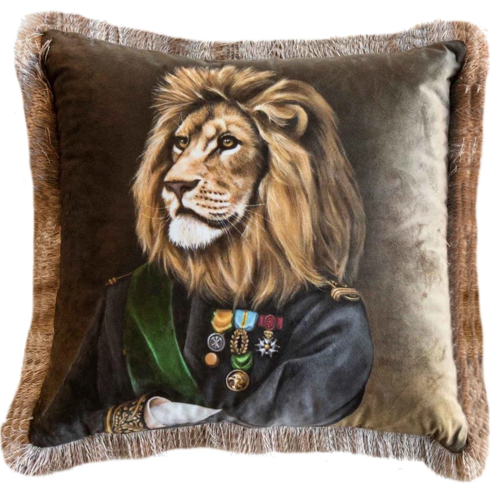 

Квадратная наволочка и подушка внутри 450x450, на молнии, бархатная ткань Mr. Lion, модели с рюшами, декоративный диван