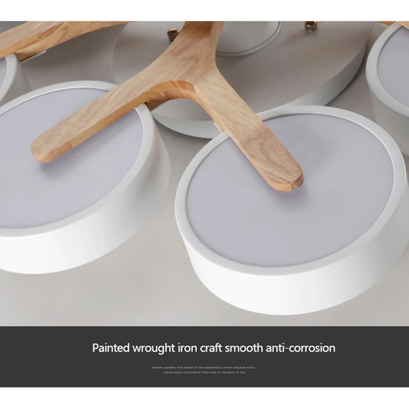 Современная потолочная лампа для гостиной спальни детский деревянный домашний