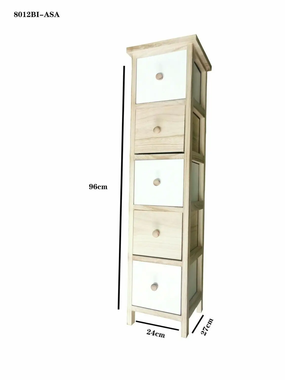 Cajoneras BI ASA De 5 Cajones двухцветная Кольцевая вспышка коричневый y Blanco 27x96x24 Envió Rapido Desde