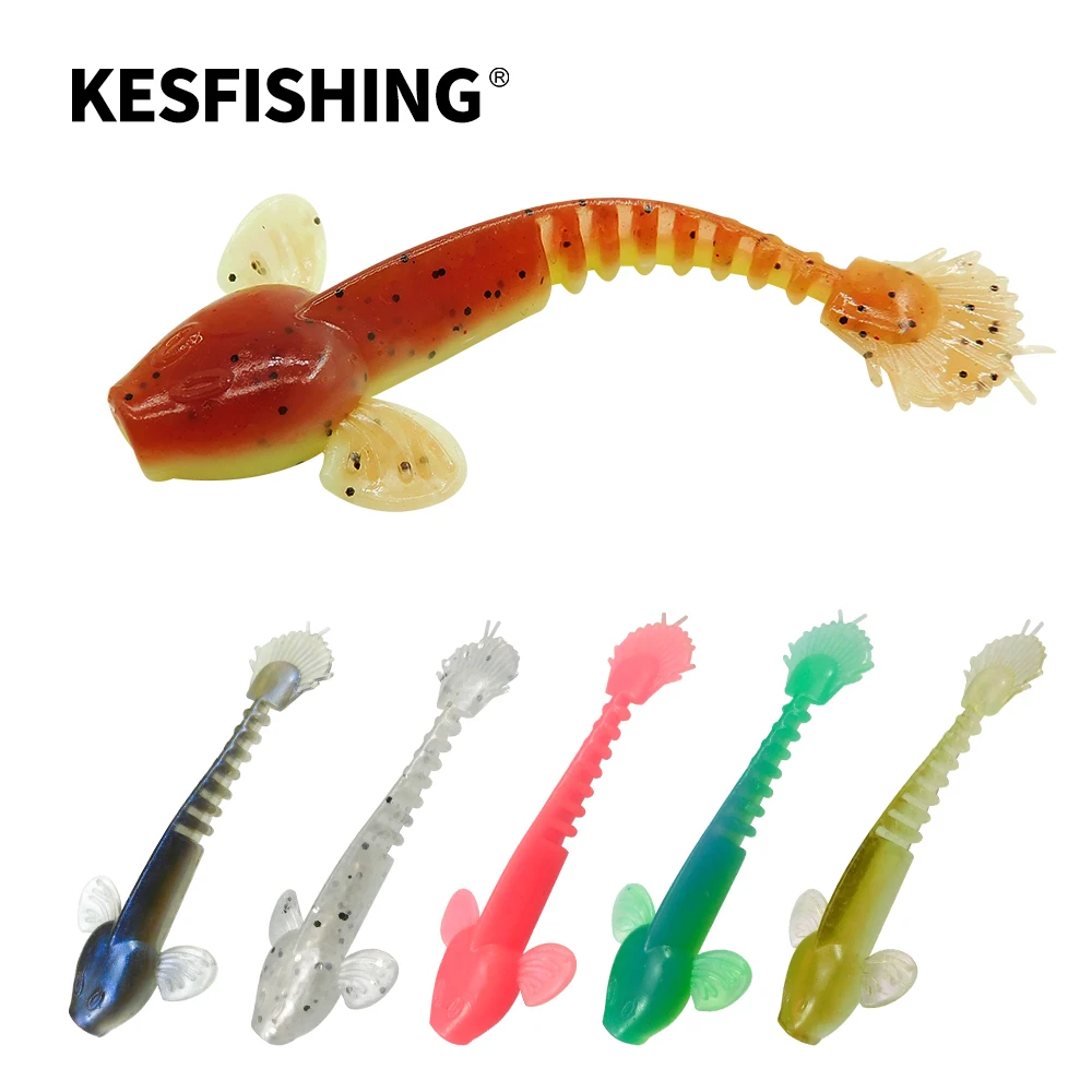 

KESFISHING New Fishing Lure Worm Salamander 55mm For Bass Trout Catfish Soft Silicone Bait Shrimp Smell Add Salts Free Shipping