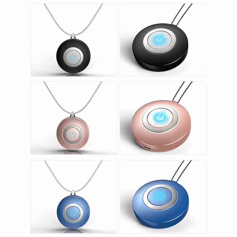 

USB Portable Wearable Air Purifier Personal Mini Air Cleaner Necklace Negative Ion Air Freshener Low Noise For Adults