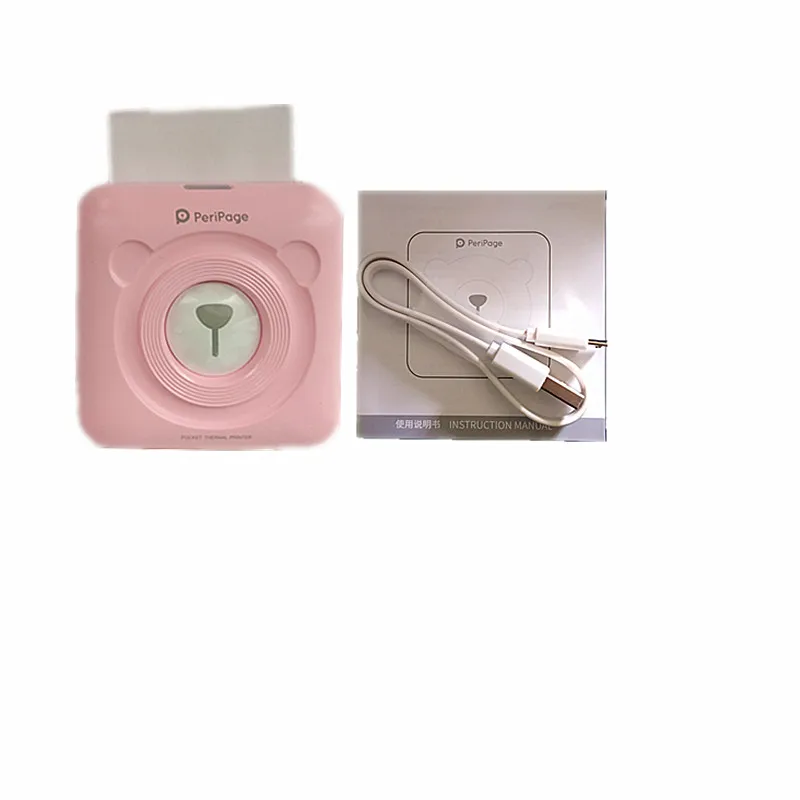 GOOJPRT PeriPage Mini 58mm 203 DPI Pink Portable Thermal Printer Pocket Photo Bluetooth Connection With Mobile Phone Android iOS |
