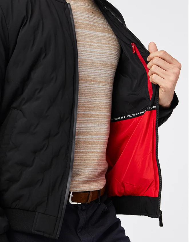 

Obrix Male Casual Style Duck Down Filler Jacket Streetwear O-Neck Full Sleeve Warm Jacket For Men