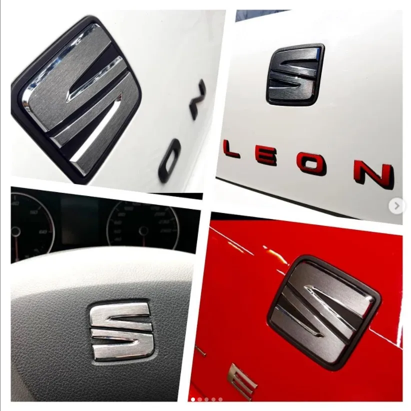 Наклейка на эмблему SEAT LEON MK3 Виниловая Фольга клейкая наклейка 457543599|Наклейки