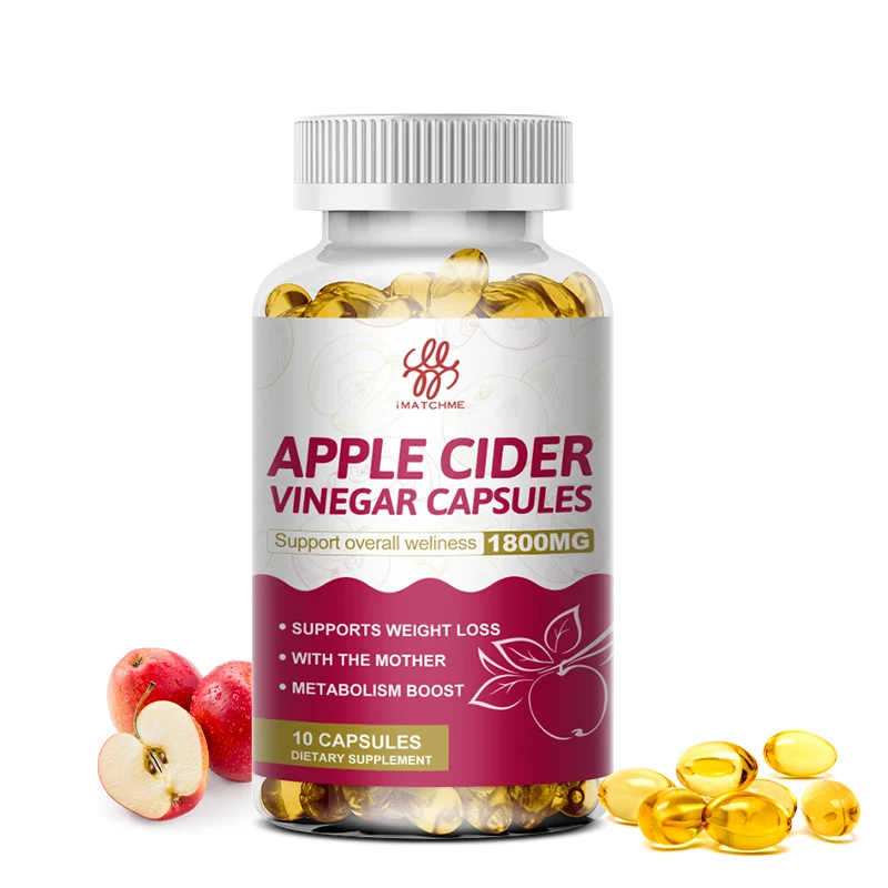 

iMATCHME Apple Cider Capsules Keto Capsules Fat Burning Speed Up Slimming Weight Loss Product Reduces Anxiety & Stress Detox