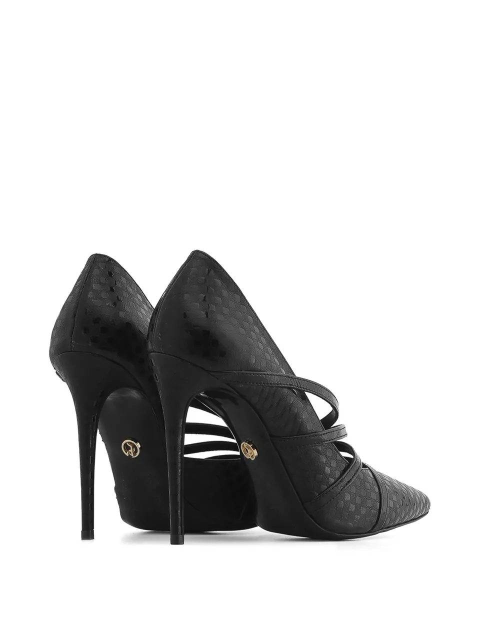 

ILVi-Genuine Leather Handmade Vip Women's Stiletto Black Print-Black Patent Leather Women Shoes