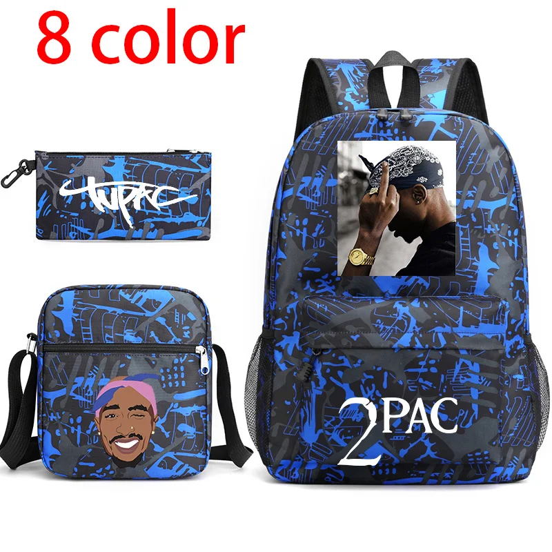 

Набор из 3 предметов Mochila, школьный рюкзак с принтом 2PAC, детская школьная сумка, рюкзак для ноутбука/Дорожная сумка, мужской рюкзак