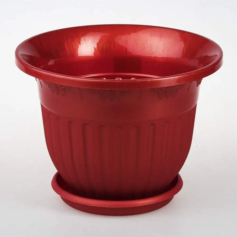 Горшок-кашпо с поддоном &quotЛозанна&quot объем 17 л (медный) | Дом и сад