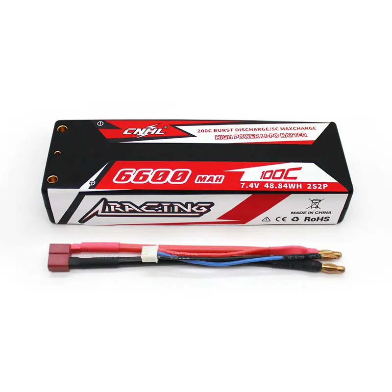 Жесткий чехол CNHL Lipo 2 шт. 7 4 В 6600 мА · ч 100C гоночная серия | Игрушки и хобби