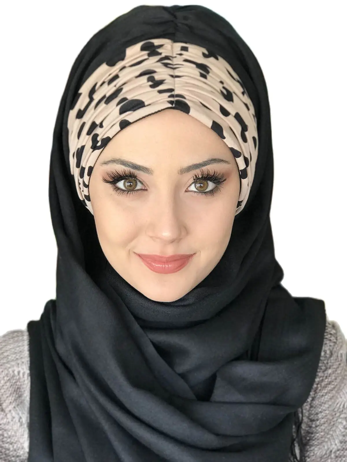 

Islamic Fashion Muslim Hijab Hijab Trend Hijab Scarf Bone Trend Hurrem Model Cream Polka Dot Ready Wrap Black Camisole Koton