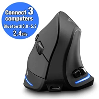 Connect computers Vertical Wireless Mouse Game Ergonomic Mouse RGB Optical Bluetooth connection USB Mice For Windows Mac 2400