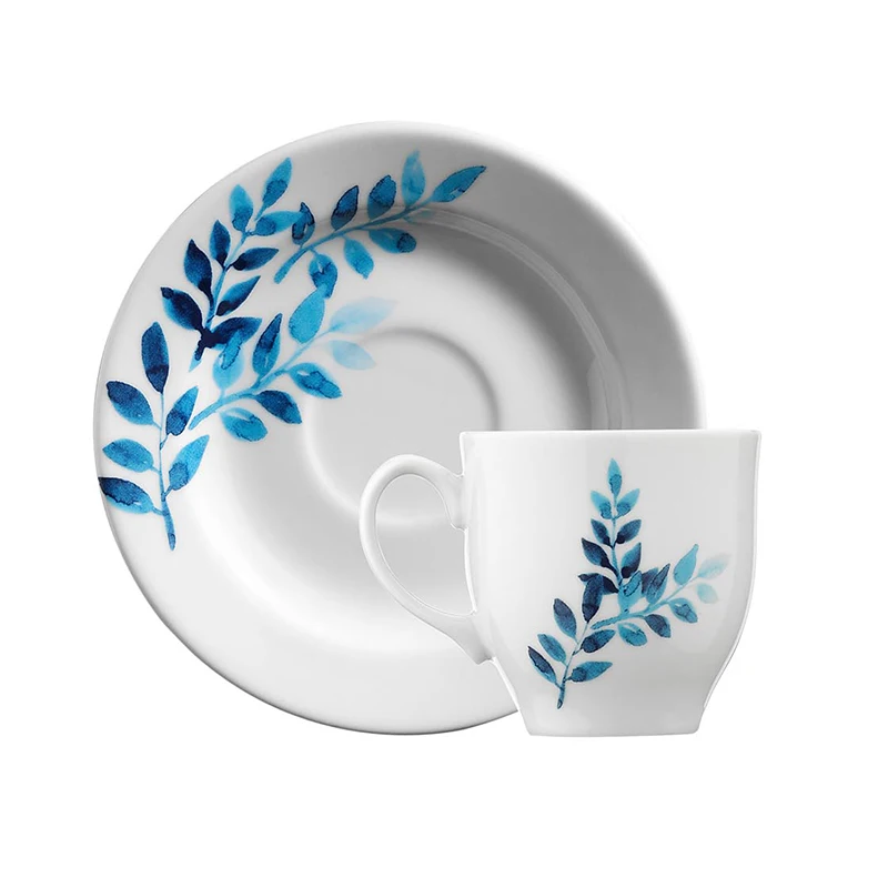 

Kutahya Porcelain Jasmine 10889 Pattern 6 Person Coffee Cup Set Turkish Coffee Espresso Made in Turkey %100 Original