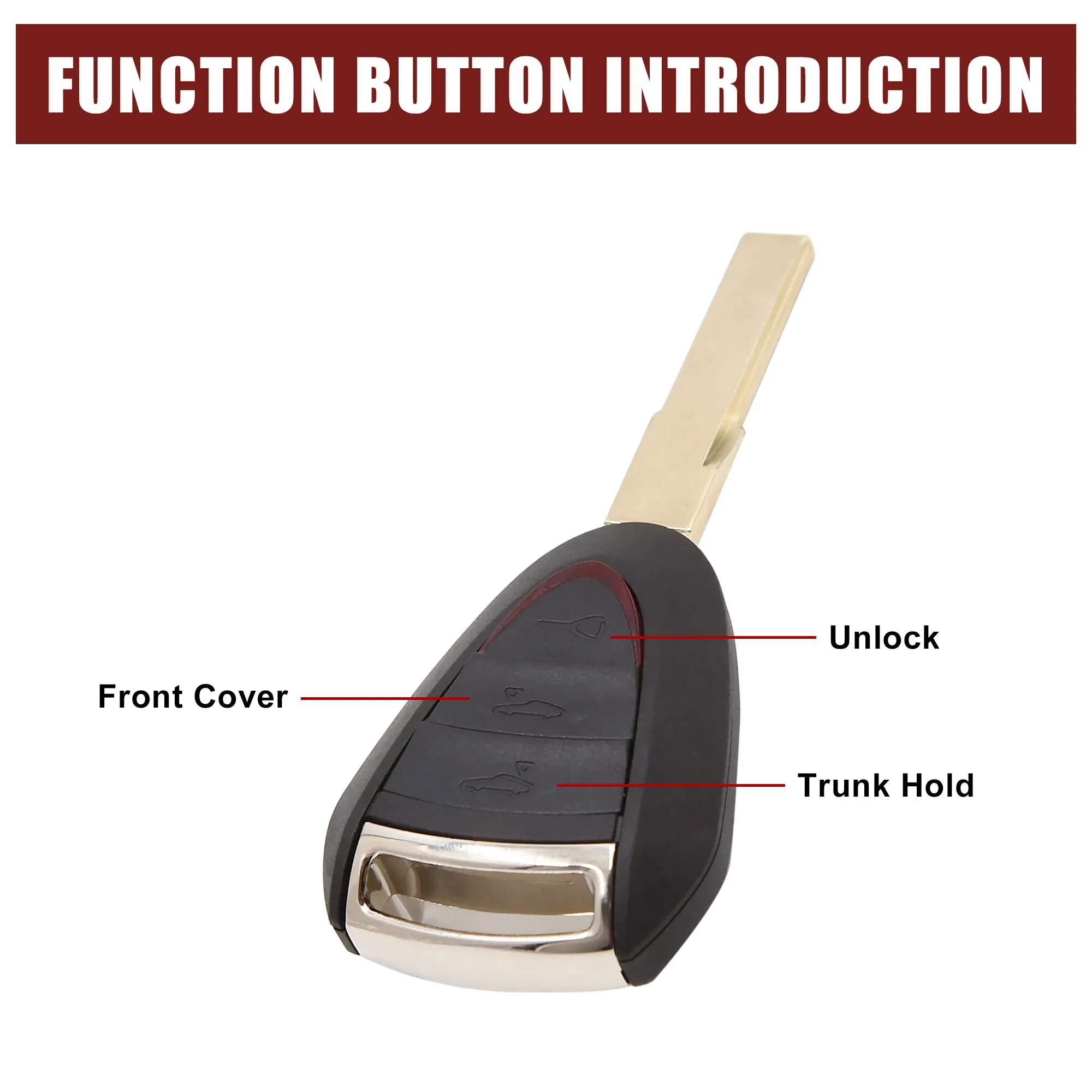 Чехол uxcell для автомобильного пульта дистанционного управления с 3 кнопками