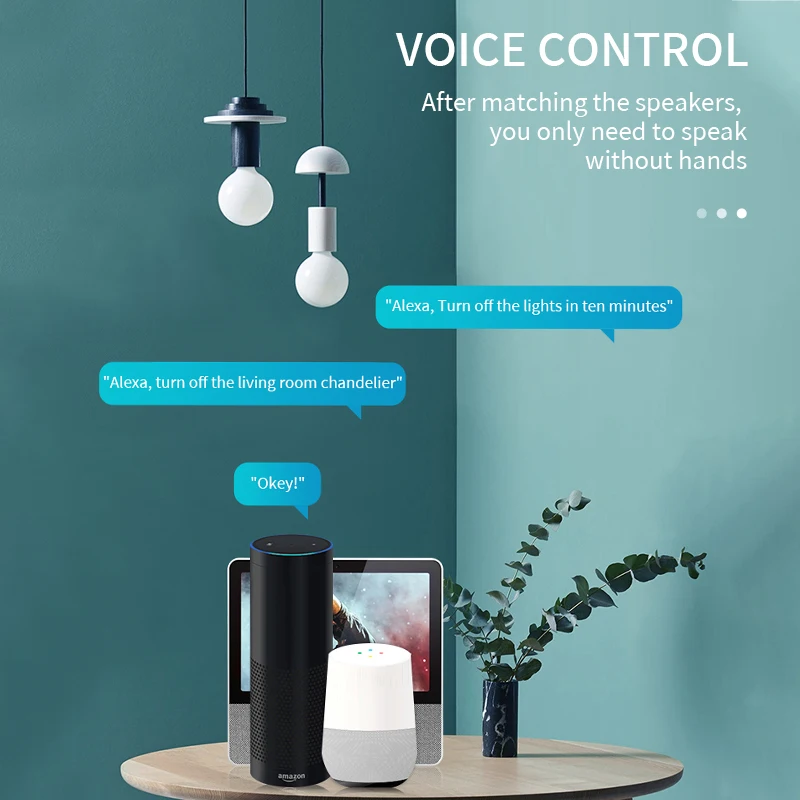 2-полосный мини-переключатель 16 А работает с Alexa Google Home Яндекс. Алиса поддерживает