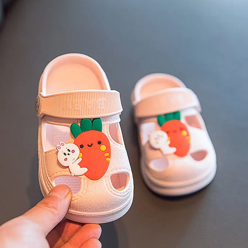 

Bunny Carrot Garden Clogs For Kids Outdoor Beach Shoes Hollow Out Slippers Toddler Boys Girls Slip On Shoes Children Mules Clogs