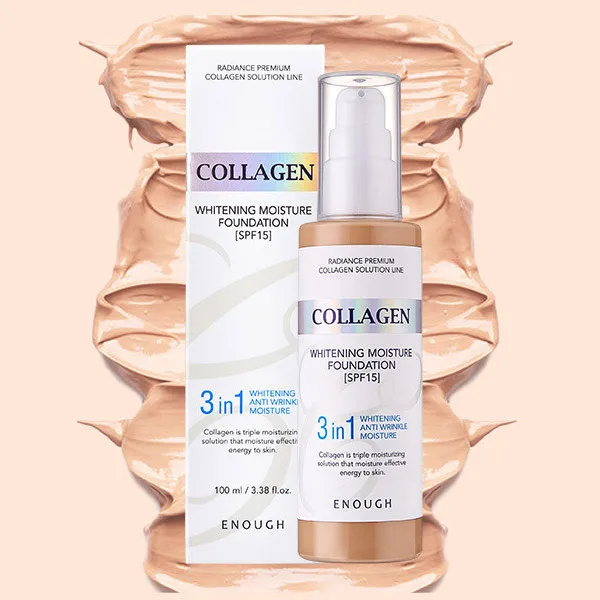 Тональный крем 3 в 1 Enough Collagen Whitening Moisture Foundation SPF15 N13 100 мл| |
