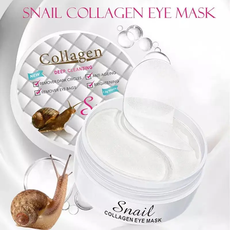 Антивозрастные гидрогелевые патчи с коллагеном и муцином улитки Snail collagen eye mask 60