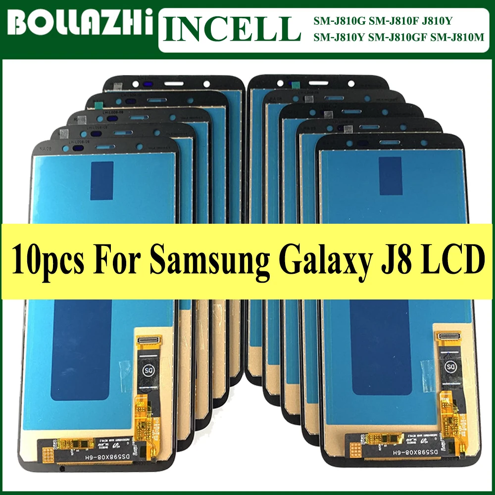 Оптовая продажа 10 шт. дисплей для SAMSUNG Galaxy J8 2018 сменный сенсорный экран J810 J810F
