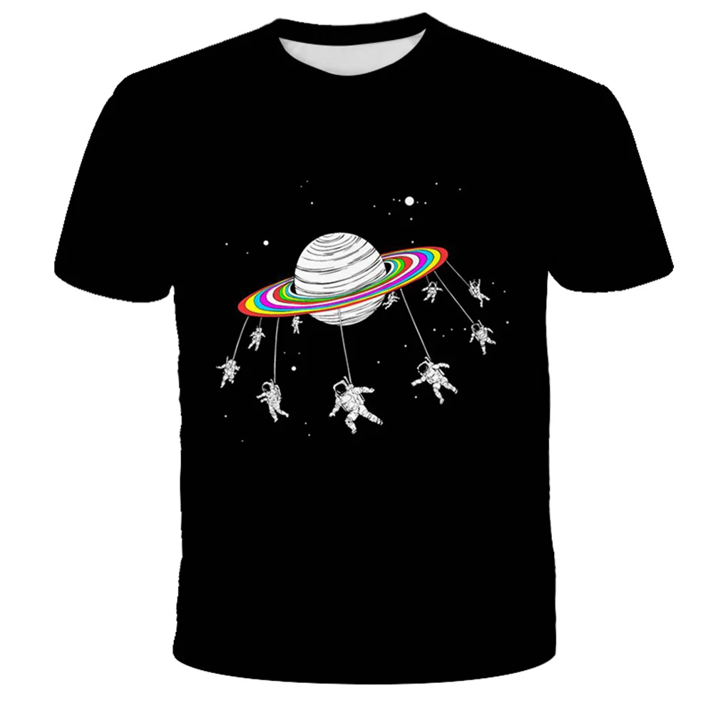 

Space Astronaut Graphic T Shirts For Men Clothing Camisetas Tops Tee Ropa Hombre Streetwear Camisa Masculina Verano Roupas Kos