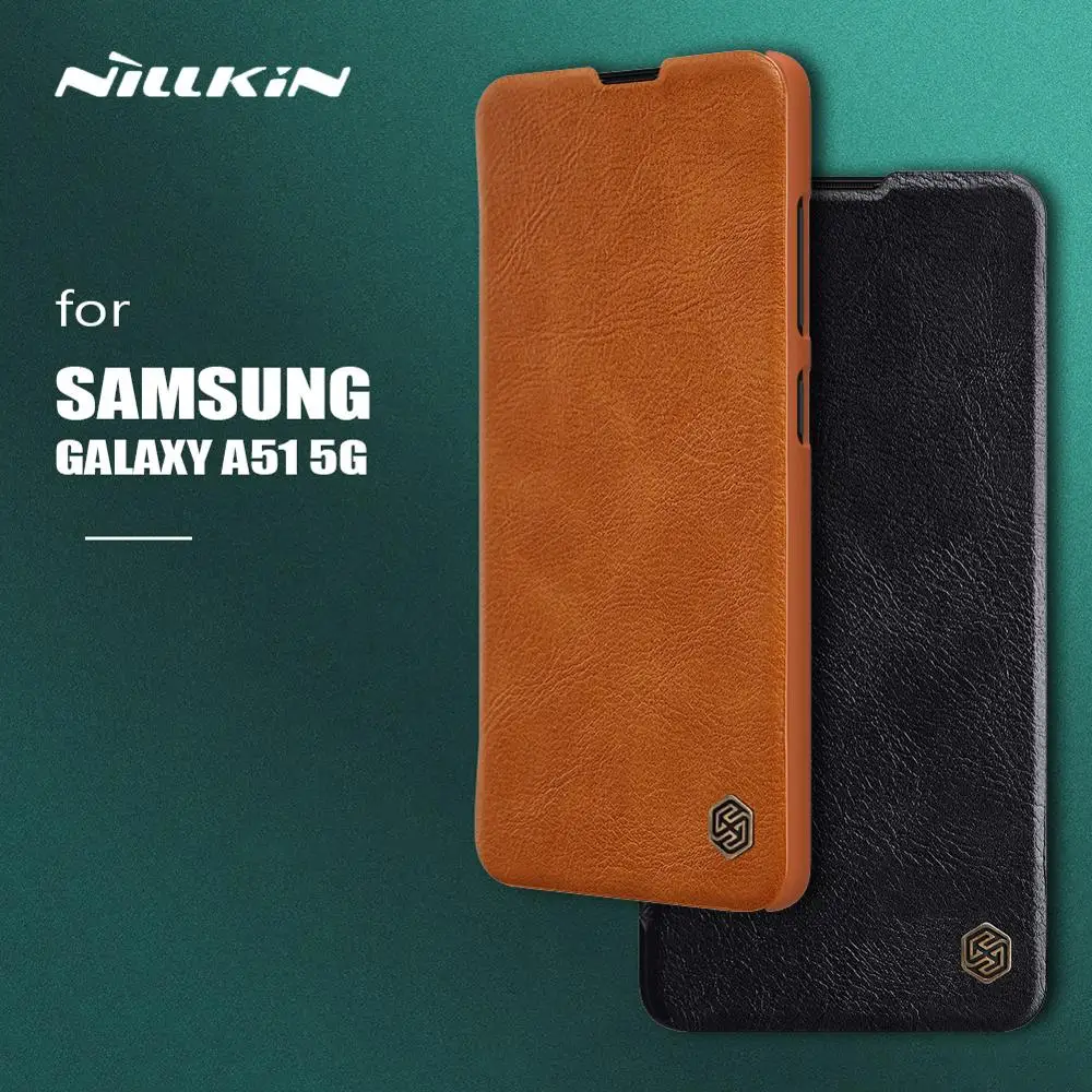 

Nillkin для Samsung Galaxy A51 5G Qin Флип кожаный чехол бумажник слот для карт Мягкий сенсорный чехол для телефона для Samsung Galaxy A51 5G чехол