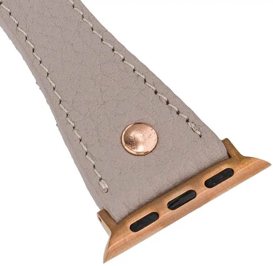 Bouletta Apple Watch Deri Kordon 38-40mm Slim RoseGold Trok ERC3 Bej | Наручные часы