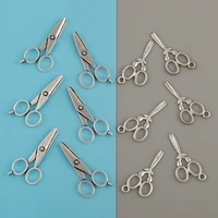 10pcslot alloy charms antique silver color scissors pendants jewelry findings for diy handmade jewelry making