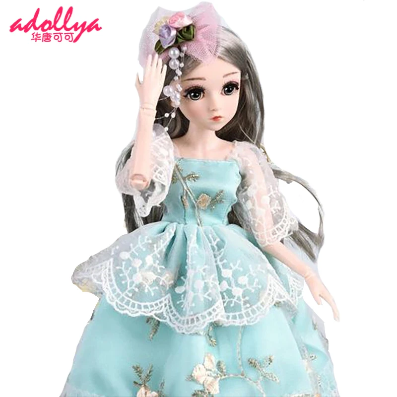 

Кукла Adollya BJD 1/4, полный комплект, принцесса, девочка с куклой, одежда, юбка, волосы, женское тело, высота 45 см, игрушки для девочек, рождественс...