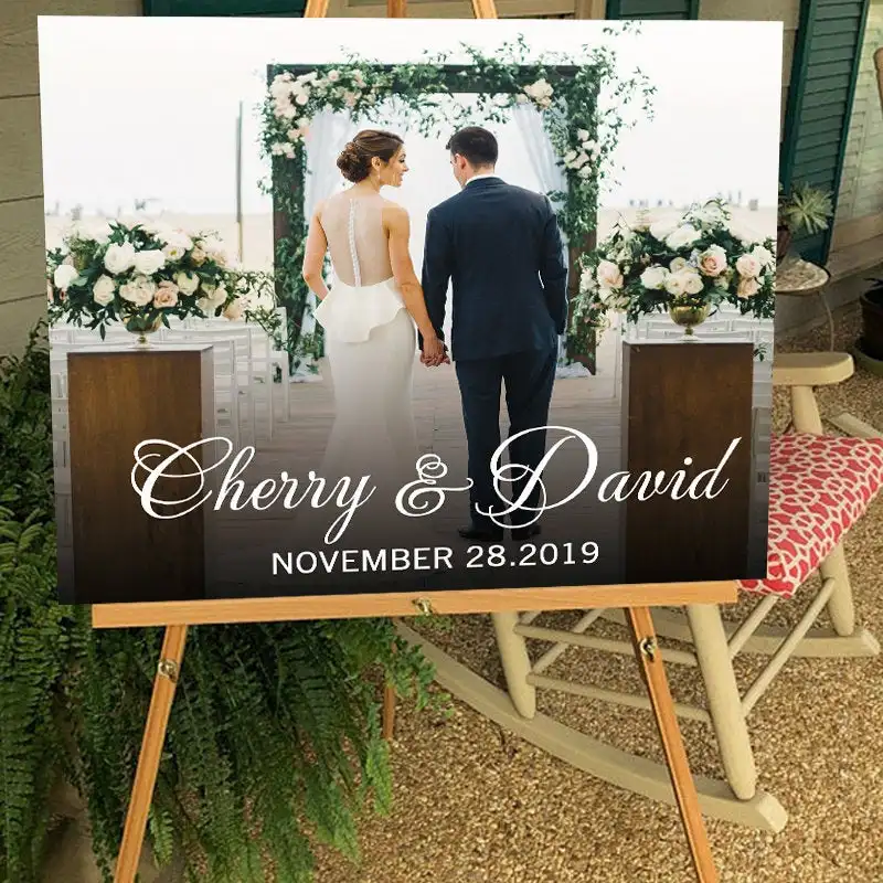 Индивидуальный Свадебный знак Добро пожаловать индивидуальный фото свадьба для