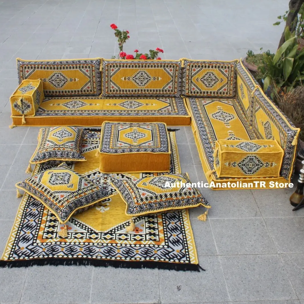 Уличное сидение для пола арабские восточные узоры стол оттоманки диван кальяна