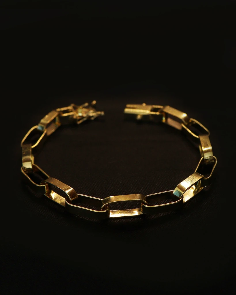 

CARTIER 7MM Old Coin Bracelet Identical to 18K Gold (Eternal Guarantee in Color) Does not peel, does not darken
