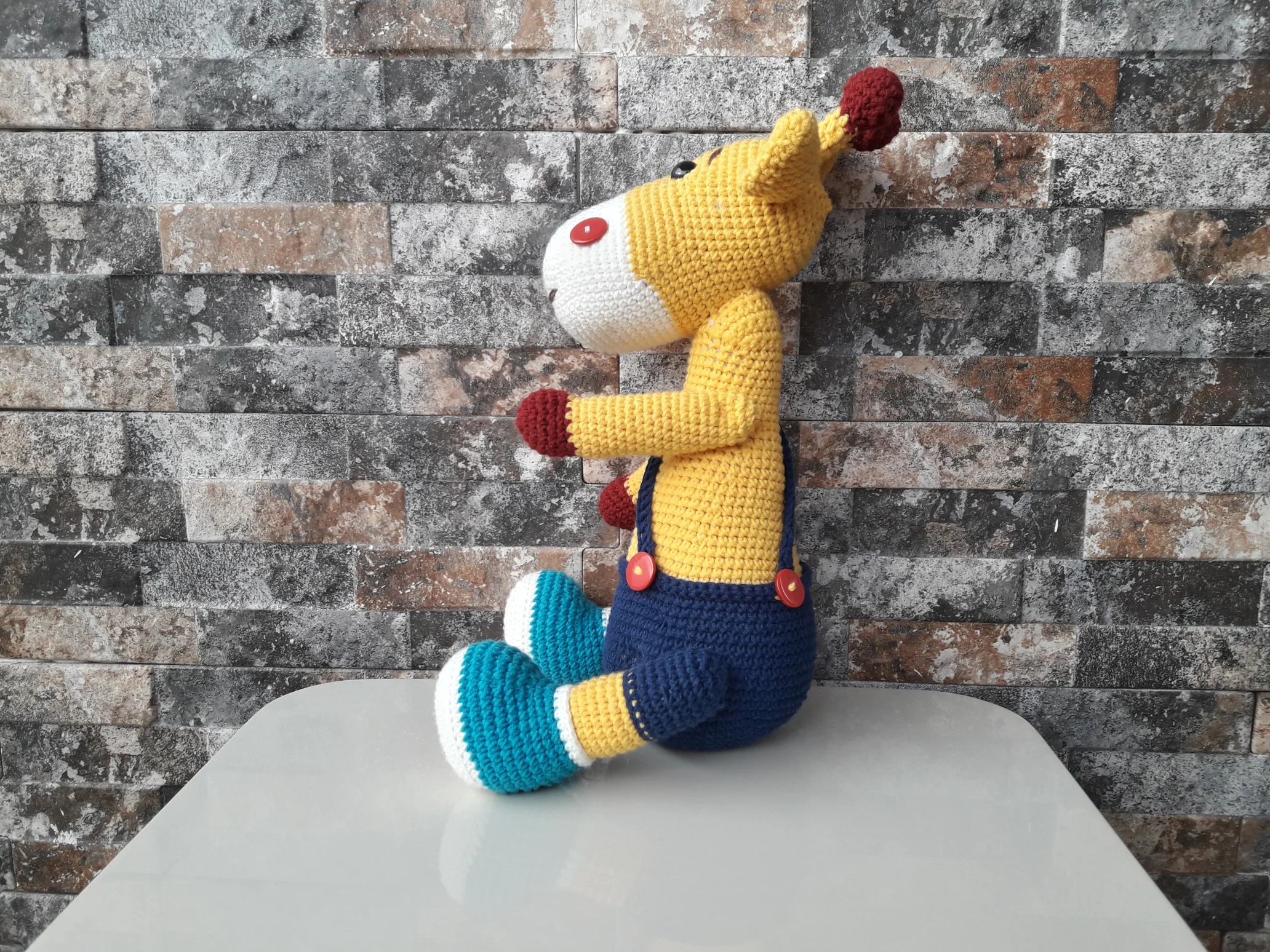 Органический милый жираф амигуруми игрушка здоровый Антибактериальный ручной