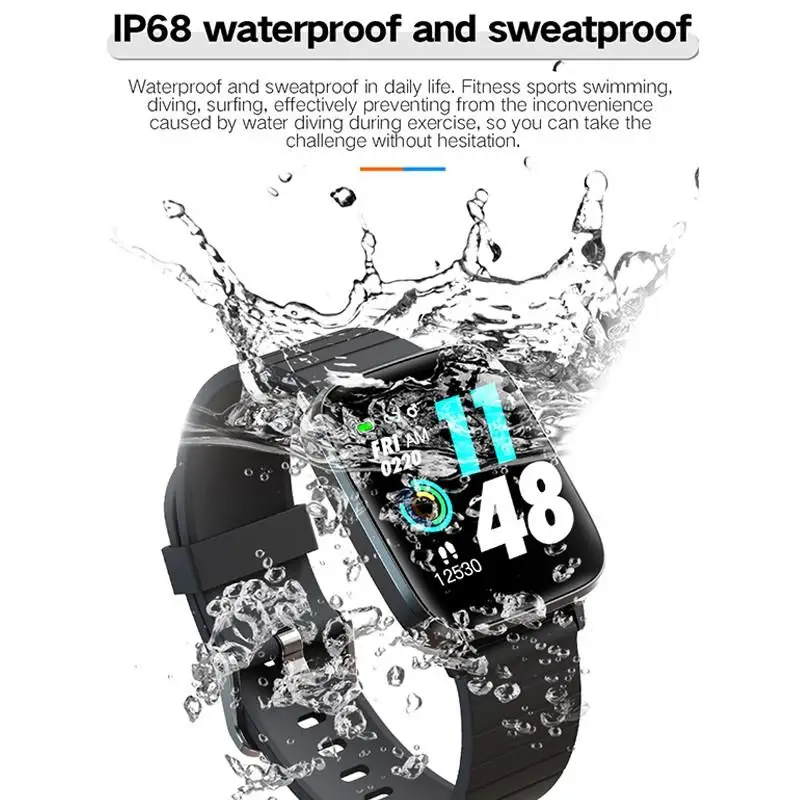 

New Full Touch Screen Smart Watch High Quality IP68 Professional Waterproof Fitness Bracelet Band Heart Rate Sport Smartwatch