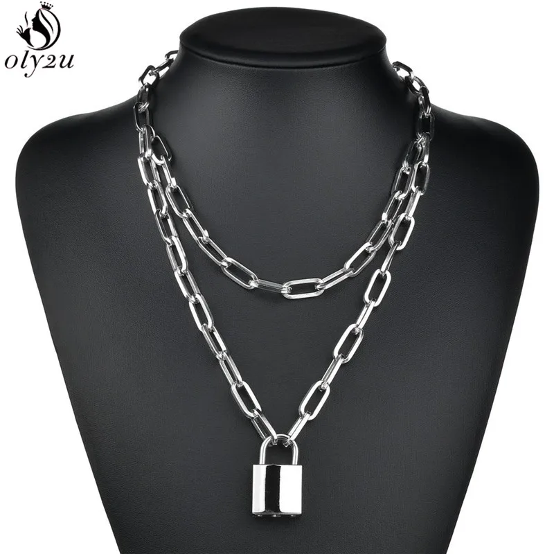 Женское Двухслойное ожерелье-цепочка с кулоном в стиле панк 90-х | Украшения и
