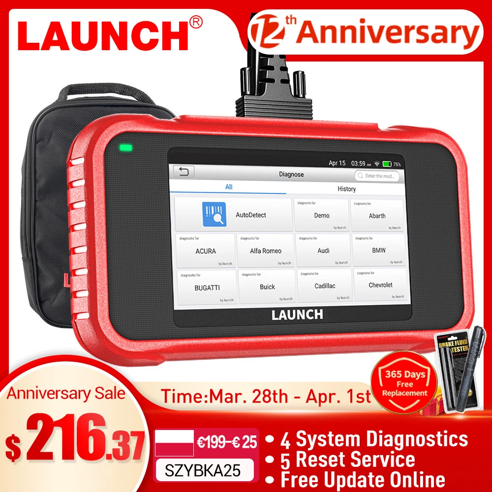 

LAUNCH X431 CRP129E Auto OBD2 Diagnostic Tools Car OBD Engine ABS SRS AT Scanner TPMS Oil SAS EPB ETS Reset pk CRP123 CRP123E