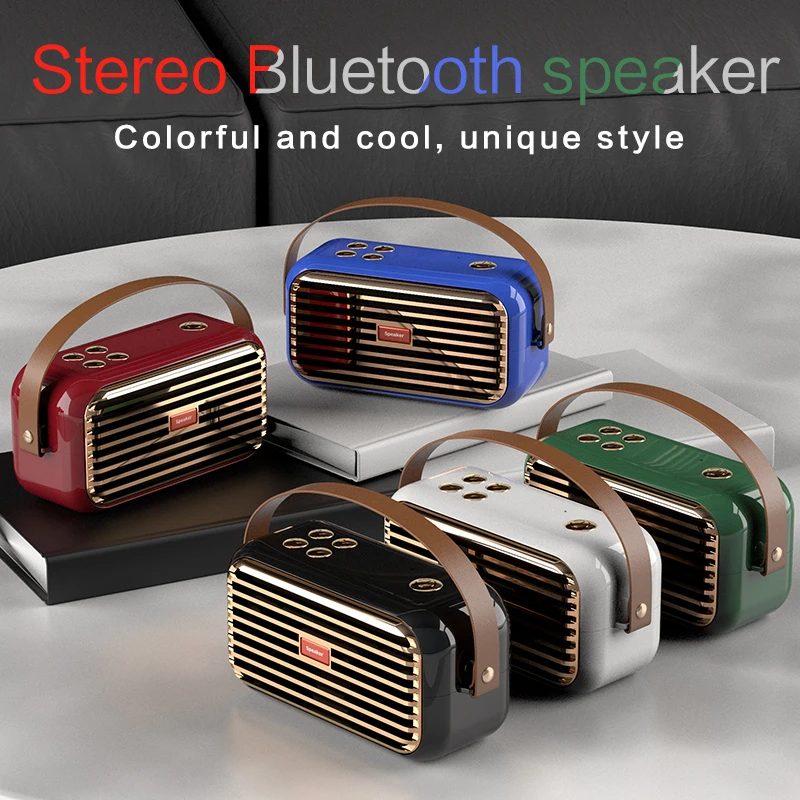 

2022 new bluetooth speaker card radio wireless retro portable outdoor portable bluetooth audio