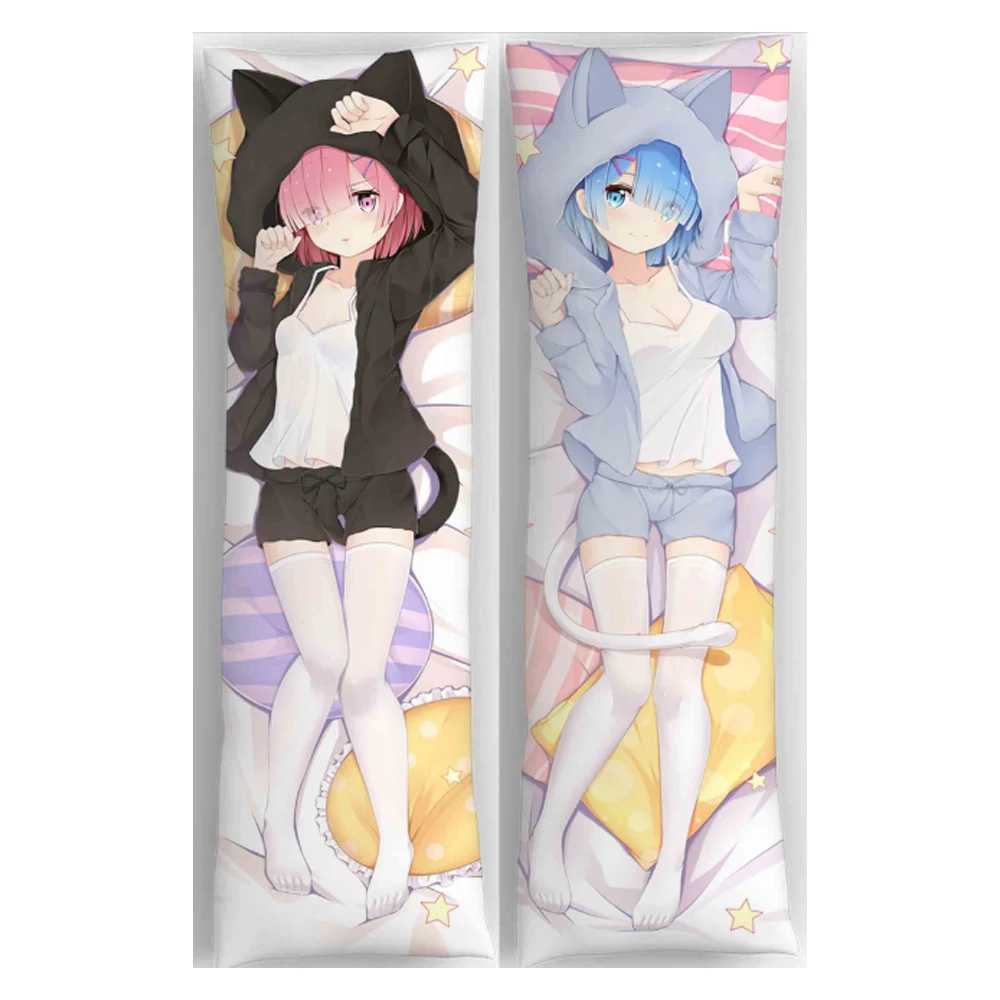 Дакимакура комплект подушка + наволочка чехол аниме re: zero Двусторонняя Жизнь с