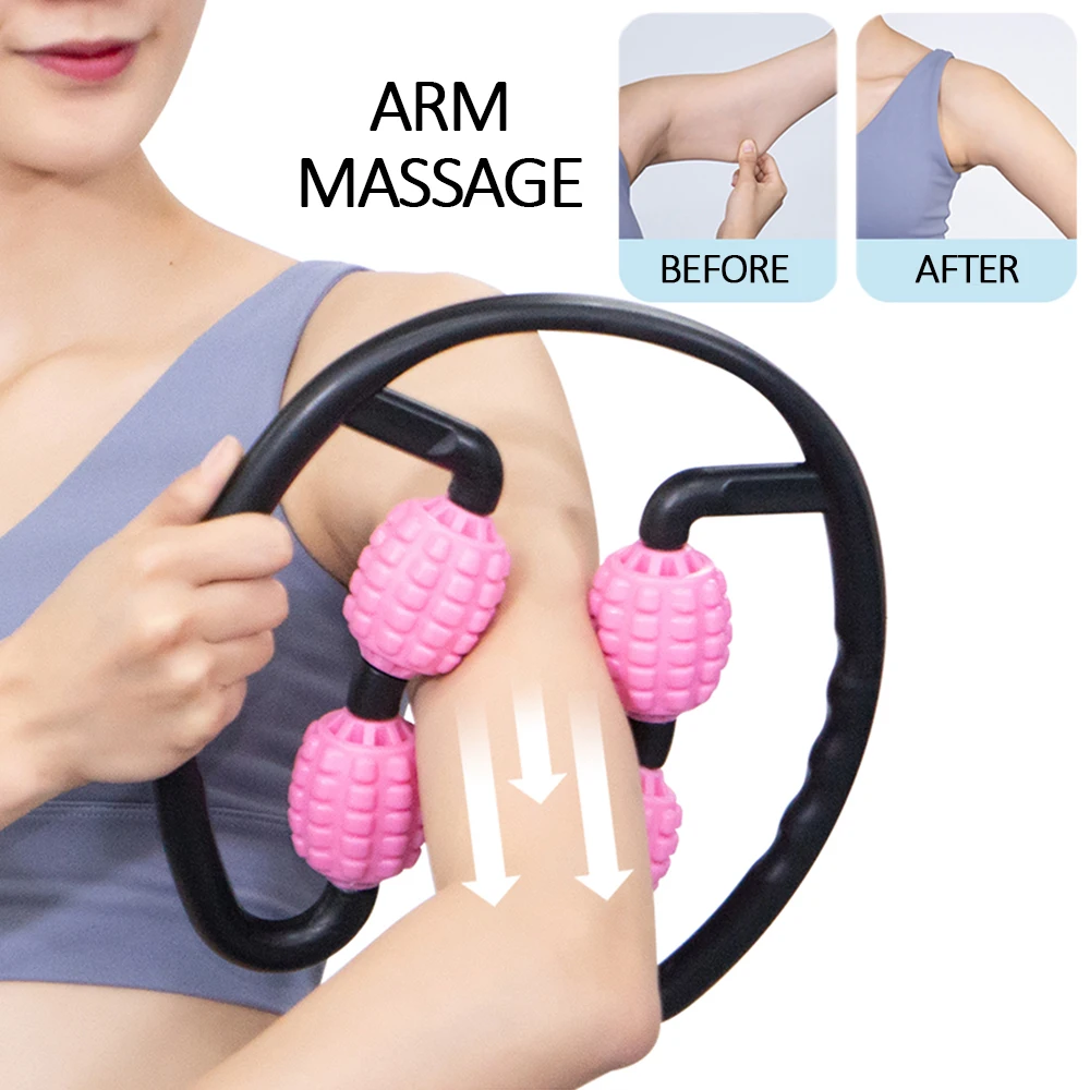 

Foam Massage Stick With 4 rollers Width Adjustable Muscle Relaxer Massage Thin Leg Calf Muscle Eliminate Fitness Equipment Tool