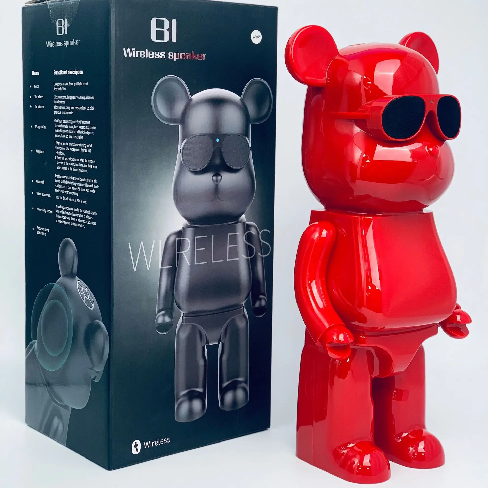 

Bearbrick Bear B1 Wireless Bluetooth Speaker Creative Gift Cartoon Doll Desktop Collection Sound TWS Couplet