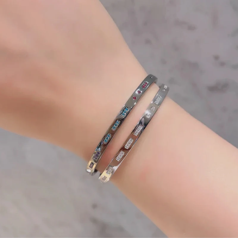 new hot sale 925 silver fashion opening original 11 bracelet luxury brand monaco women jewelry free global shipping