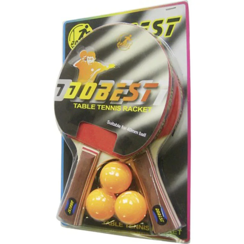 Набор для н/т DOBEST BR06 0 звезд (2 ракетки + 3 мяча) | Спорт и развлечения