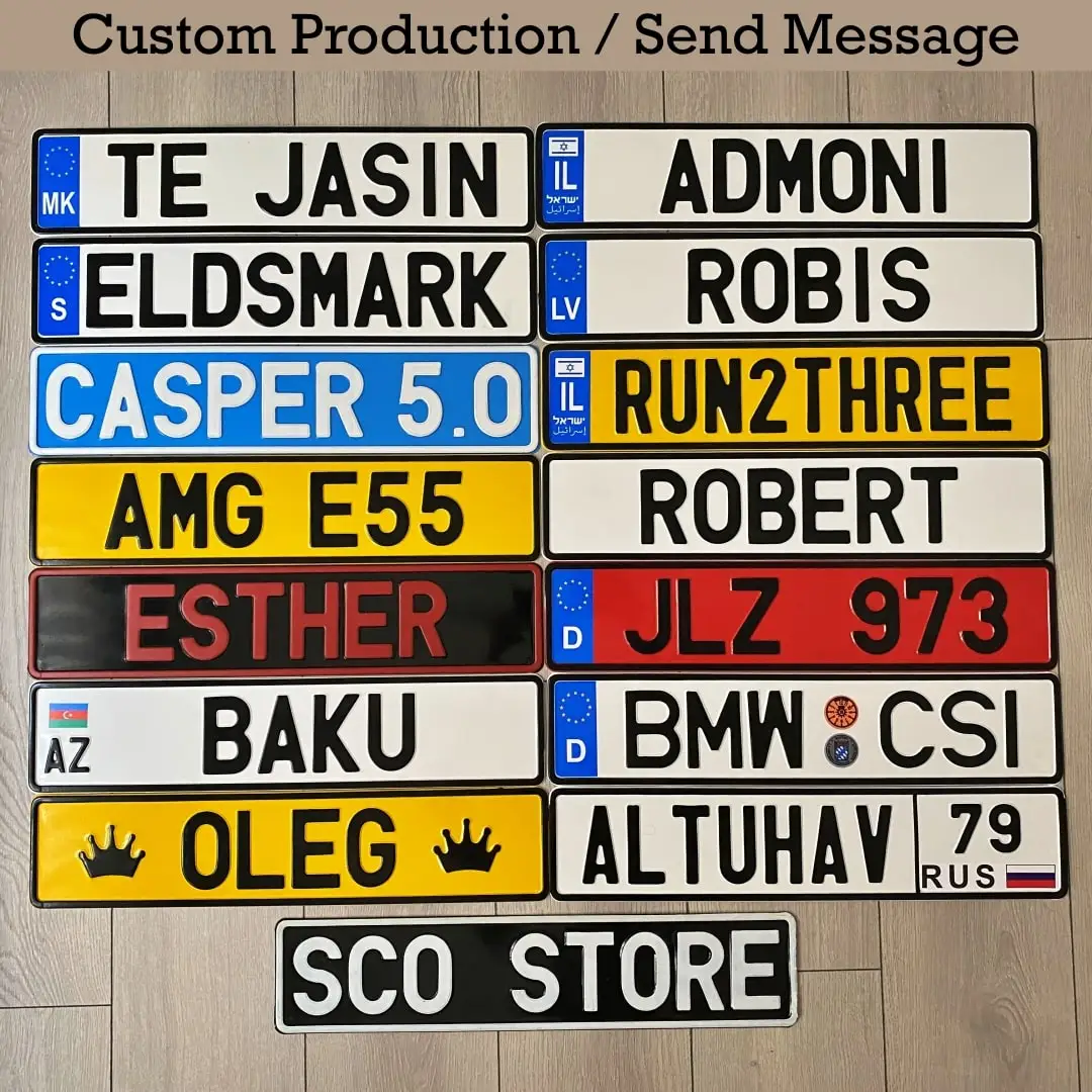 Номерной знак ЕС индивидуальный номерной Европейского типа алюминиевый