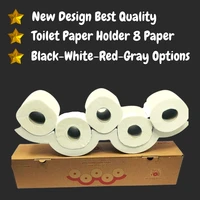 multiple toilet paper tissue holder wc sheet roll cuvette storage organiser shelf bathroom rack wall mounted black toiletries