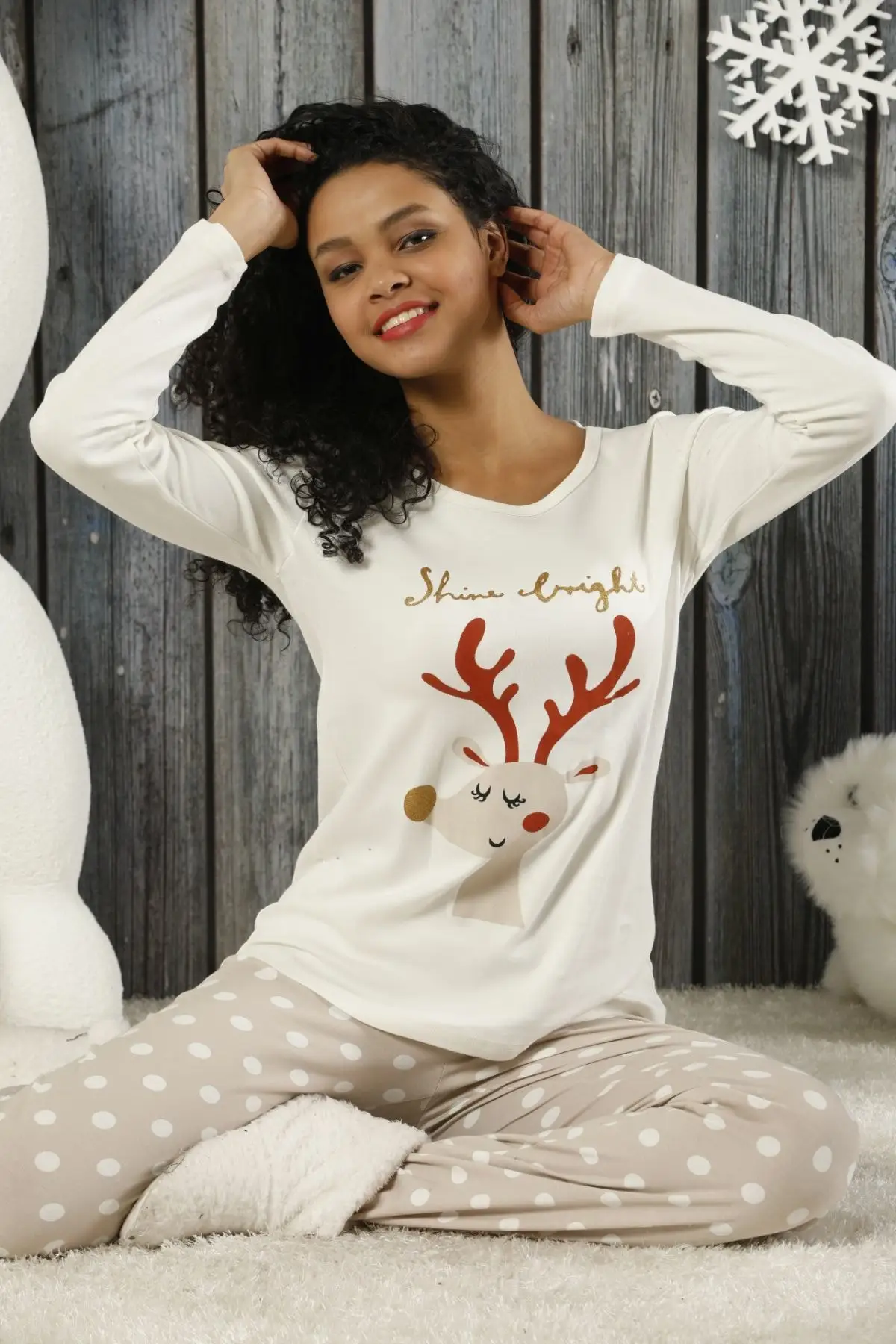 Женский пижамный комплект Siyah Inci |