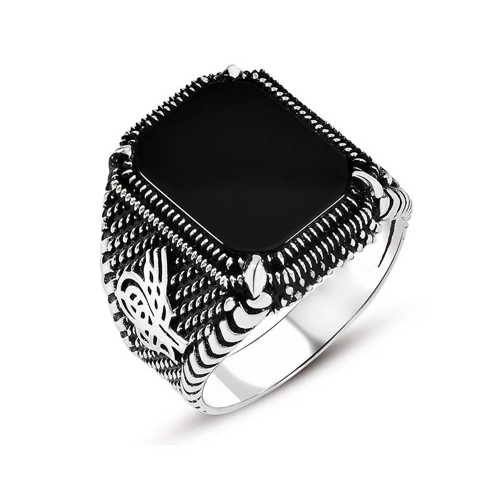 Eagle Claw Tuğra Embroidered Wonderful Design Sterling Silver Men 'S Ring | Украшения и аксессуары