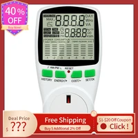 measure current voltage power convert to electricity kwh power meter 220v measuring electricity cost analyzer us plug watt monit