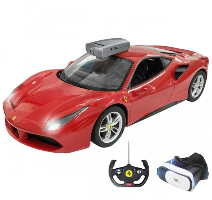 

Автомобиль Ferrari 488 GTB с пультом дистанционного управления, очками виртуальной реальности и камерой, высококачественный оригинальный полноф...