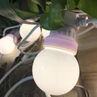 СВЕТОДИОДНАЯ Гирлянда G50 IP65 42 фута, уличное водонепроницаемое украшение с круглыми лампочками молочного цвета, Рождества, свадьбы, сада вечерние НКИ, внутреннего дворика, улицы