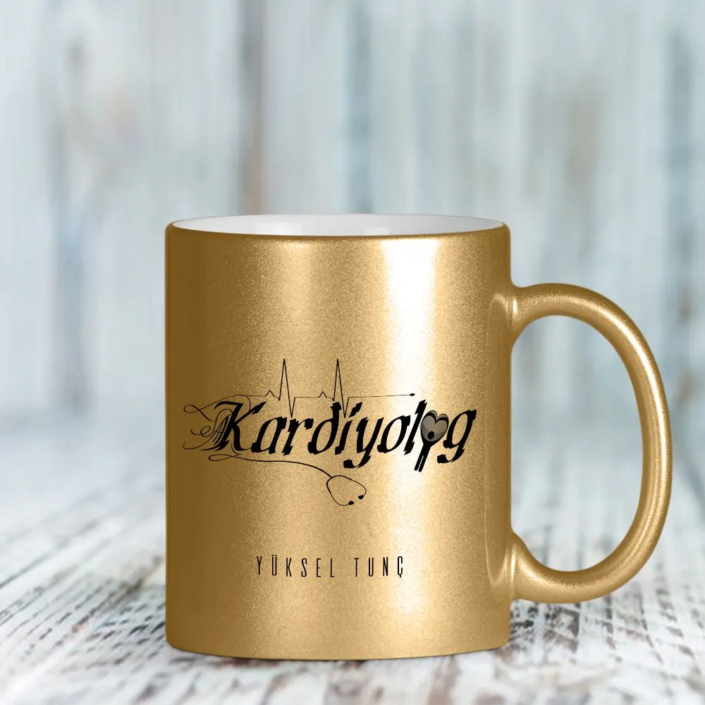

Персонализированная профессиональная позолоченная кружка с кардиологией