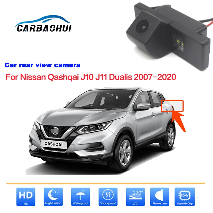 

Car Rear View Back Up Reverse Parking Camera For Nissan Qashqai J10 J11 Dualis 2007 ~ 2020 CCD Full HD Night Vision Waterproof