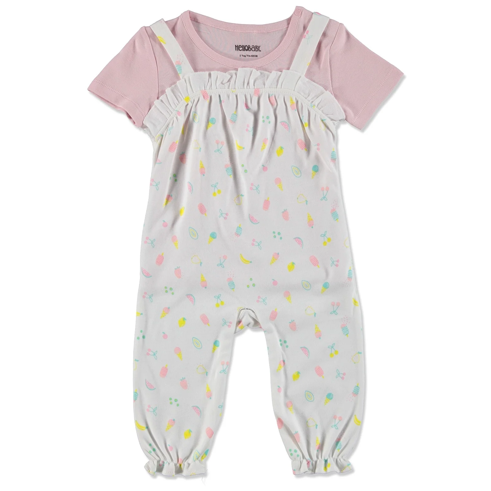 Ebebek HelloBaby/Летняя Детская толстовка с милыми фруктами Комплект комбинезонов| |